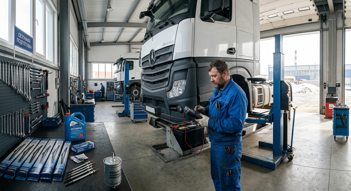 Подготовка грузовика к зиме 2026: полный чек-лист для надежных перевозок