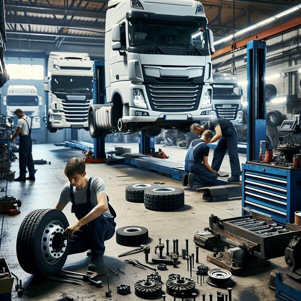 Регулировка схождения колес после ремонта подвески - Volvo, Scania, Mercedes,