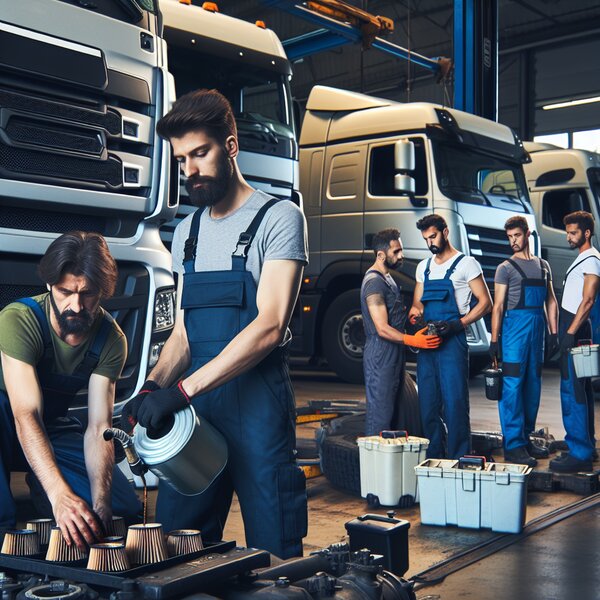 Замена масляного фильтра Volvo, Scania, Mercedes, Renault, DAF, Камаз, МАЗ,