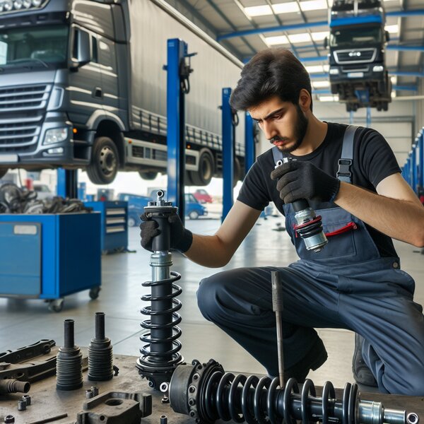 Замена амортизатора кабины (2 шт) для грузовиков Volvo, Scania, Mercedes,