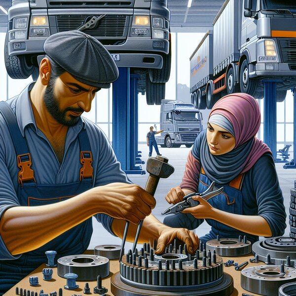 Расклепка и заклепка накладок на колодки Volvo, Scania, Mercedes, Renault, DAF,