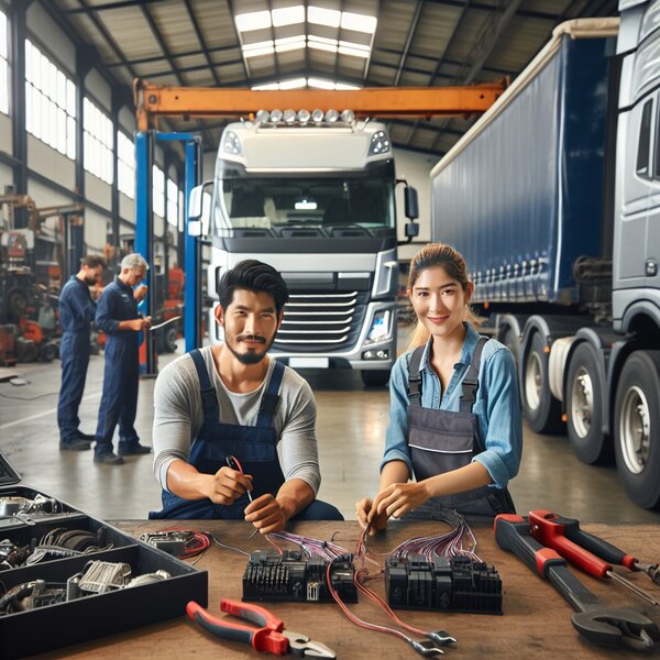 Замена шлейфа на грузовиках Volvo, Scania, Mercedes, Renault, DAF, Камаз, МАЗ,