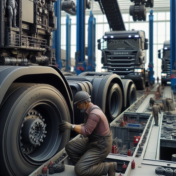 Установка резинового уплотнителя для грузовиков Volvo, Scania, Mercedes,