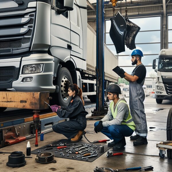 Снятие и установка подкрылков для грузовиков Volvo, Scania, Mercedes, Renault,