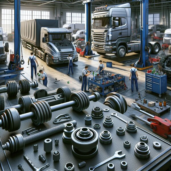 Замена подушки штанги стабилизатора для Volvo, Scania, Mercedes, Renault, DAF,