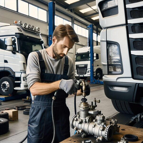 Снятие/установка крана осушителя воздуха для грузовиков: Volvo, Scania,