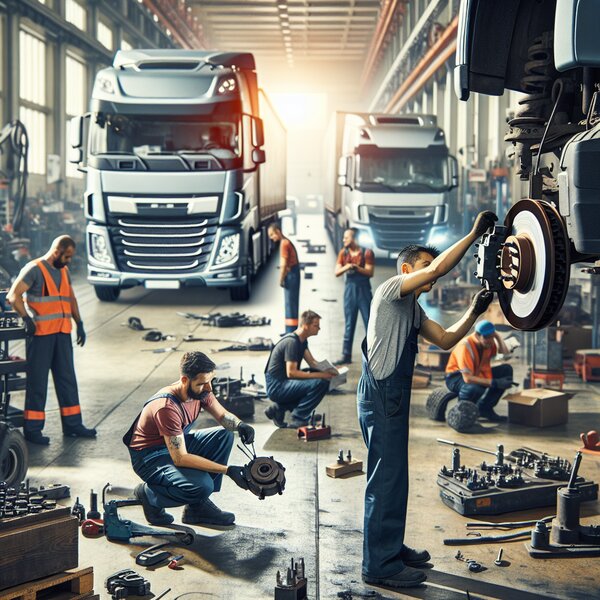 Замена тормозных колодок для грузовиков: Volvo, Scania, Mercedes, Renault, DAF,