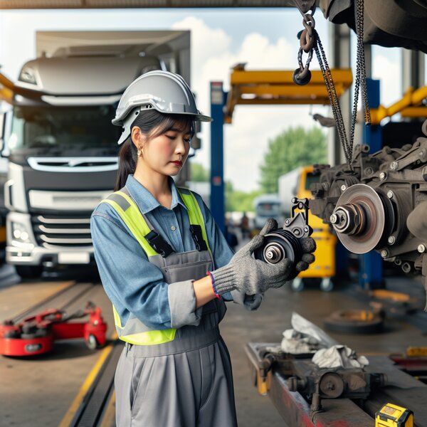 Снятие и установка кронштейна натяжного ролика для грузовиков Volvo, Scania,