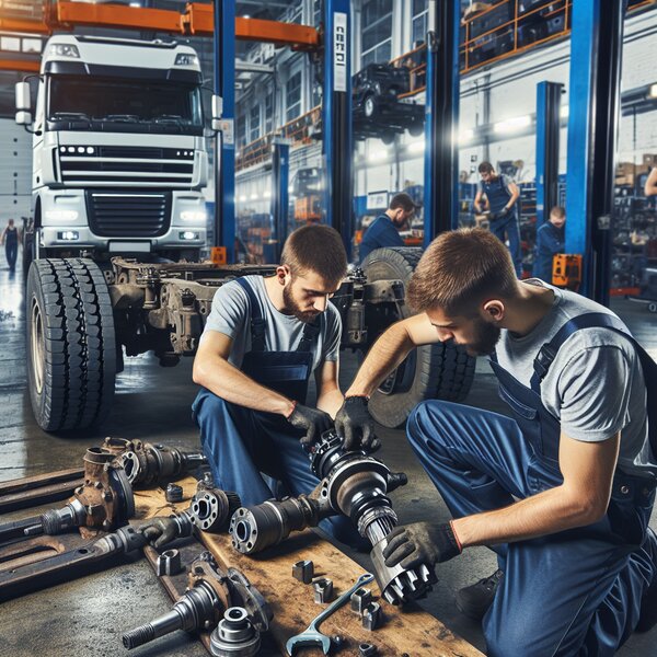 Замена крестовины карданного вала для грузовиков Volvo, Scania, Mercedes,