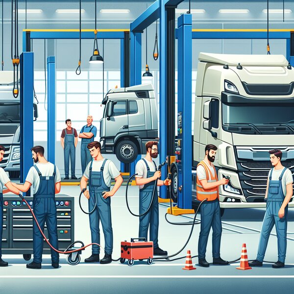 Проверка и настройка системы зарядки тягачей Volvo, Scania, Mercedes, Renault,