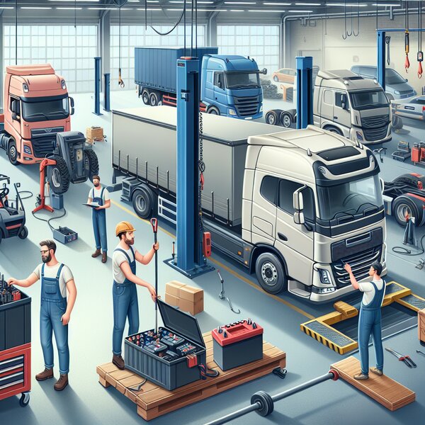 Ремонт и замена аккумуляторов на тягачах и прицепах Volvo, Scania, Mercedes,