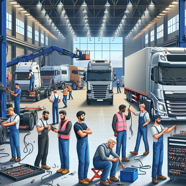 Ремонт и замена проводки освещения прицепов Volvo, Scania, Mercedes, Renault,