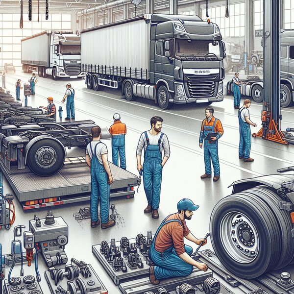 Ремонт и настройка системы блокировки колес прицепов Volvo, Scania, Mercedes,