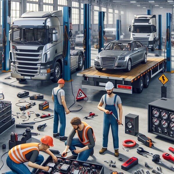 Ремонт и настройка звуковой сигнализации на прицепах Volvo, Scania, Mercedes,