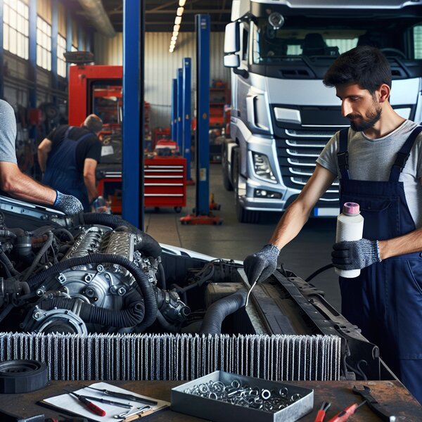 Ремонт системы охлаждения двигателя тягача Volvo, Scania, Mercedes, Renault,