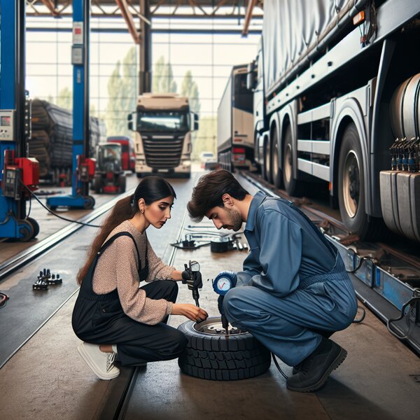 Проверка и настройка системы контроля давления в шинах прицепов Volvo, Scania,