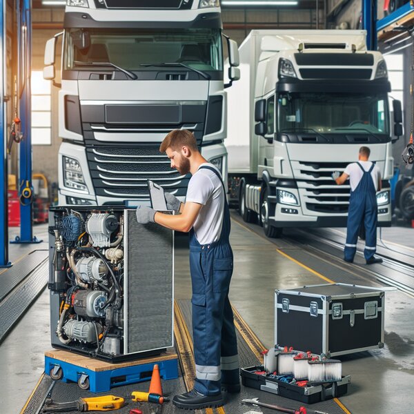 Замена и обслуживание фильтров кондиционеров для рефрижераторов Volvo, Scania,