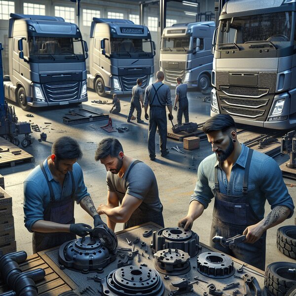 Снятие и установка суппортов (3 шт) для Volvo, Scania, Mercedes, Renault, DAF,