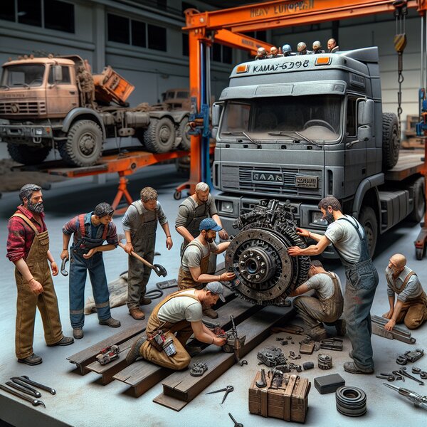 Замена сцепления КАМАЗ-63968 