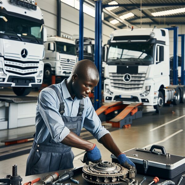 Замена сцепления Mercedes-Benz Zetros: Профессиональный ремонт и обслуживание.