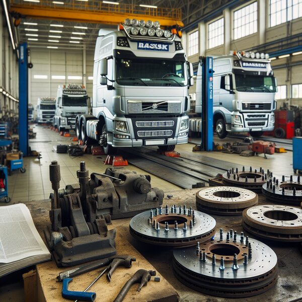 Расклепка и заклепка накладок на снятые колодки для Volvo, Scania, Mercedes,