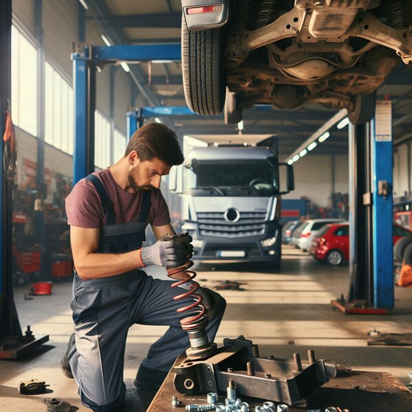 Замена сайлентблоков заднего кронштейна рессоры для Volvo, Scania, Mercedes,