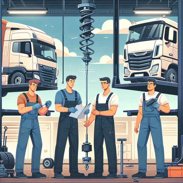 Снятие и установка торсиона кабины грузовиков Volvo, Scania, Mercedes, Renault,