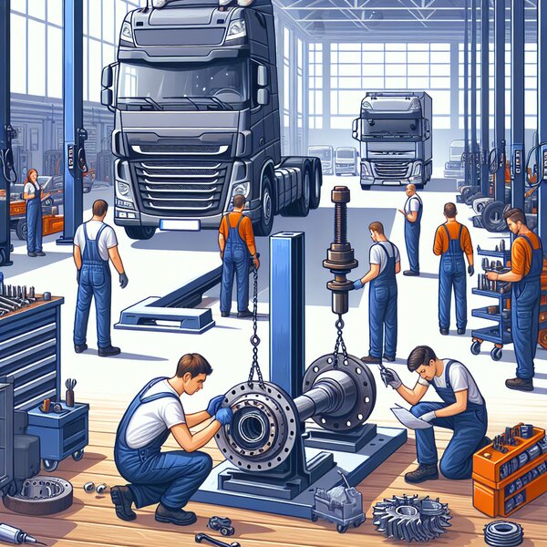 Восстановление оси под подшипник для грузовиков Volvo, Scania, Mercedes,